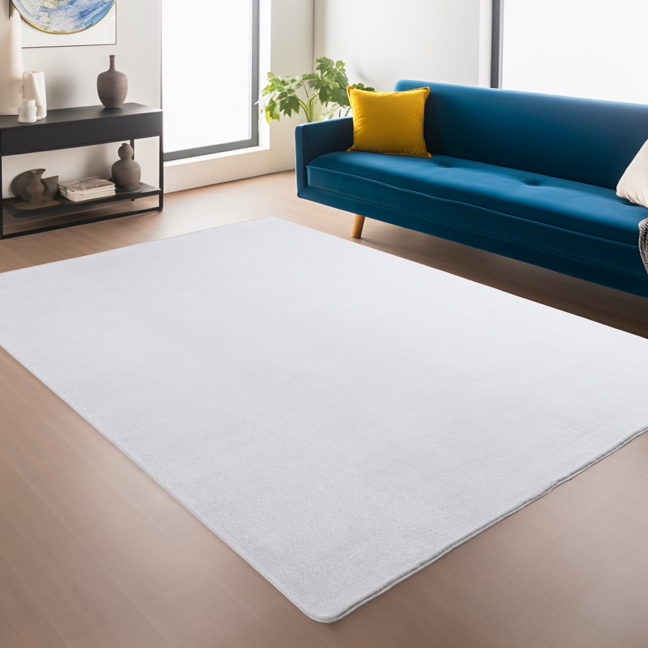 Covor traversa Joy Alb, 60 x 100 cm