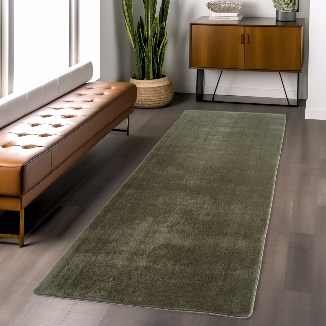 Covor traversa Joy Verde, 80 x 250 cm
