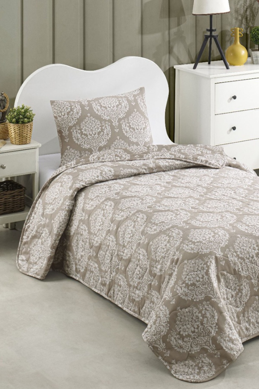 Cuvertura de pat 1 Persoana Model Post Brown - 1 | YEO