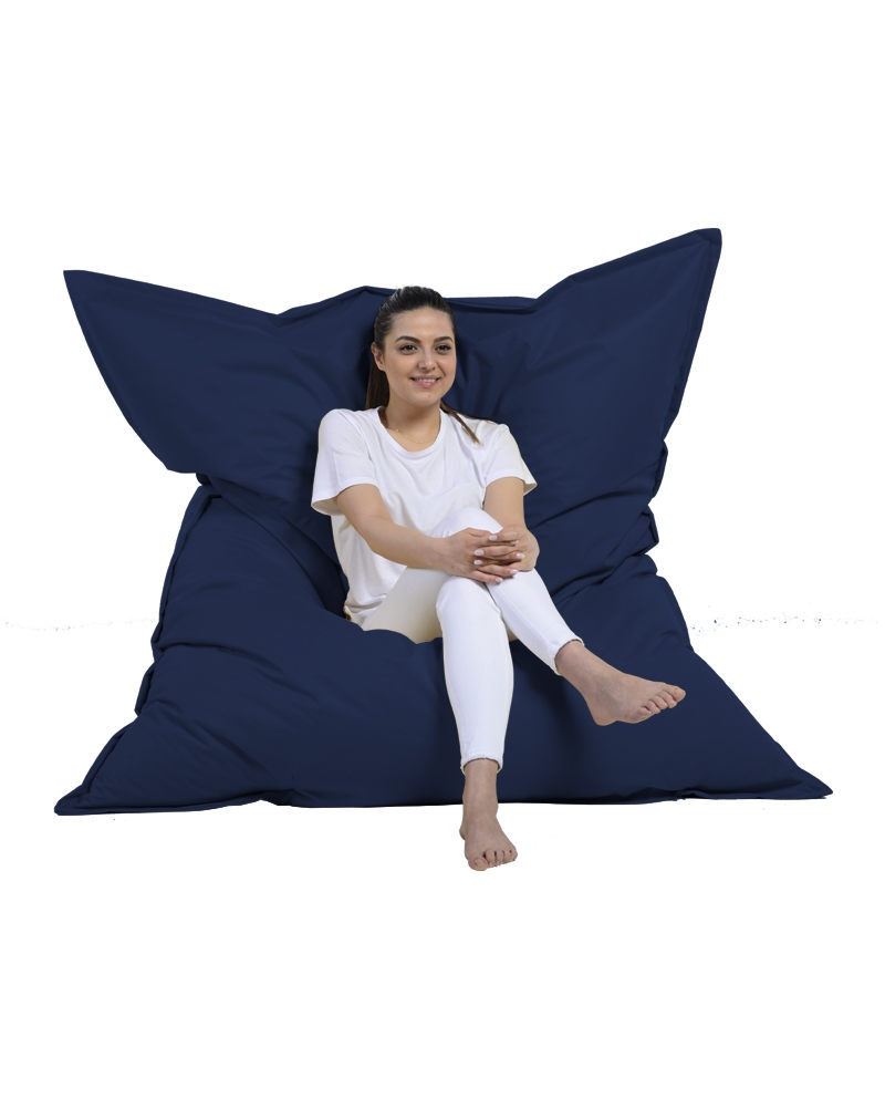 Fotoliu de Grădină tip Bean Bag Model Giant Pillow 140x180, Albastru închis