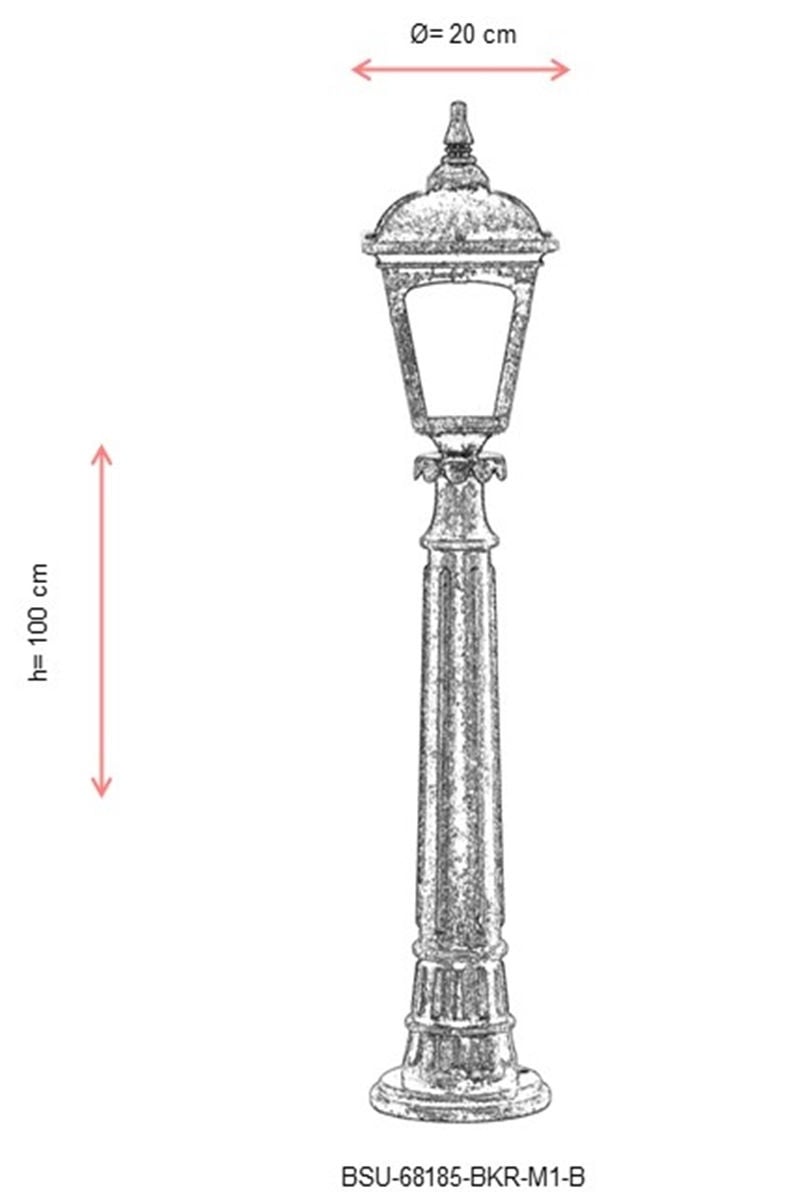 Lampadar de exterior M1B Maro 100x20 cm