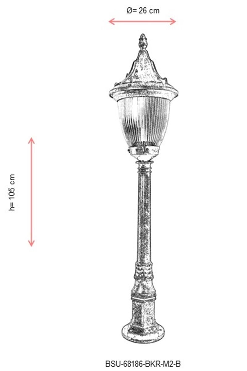 Lampadar de exterior M2B Maro 105x26 cm