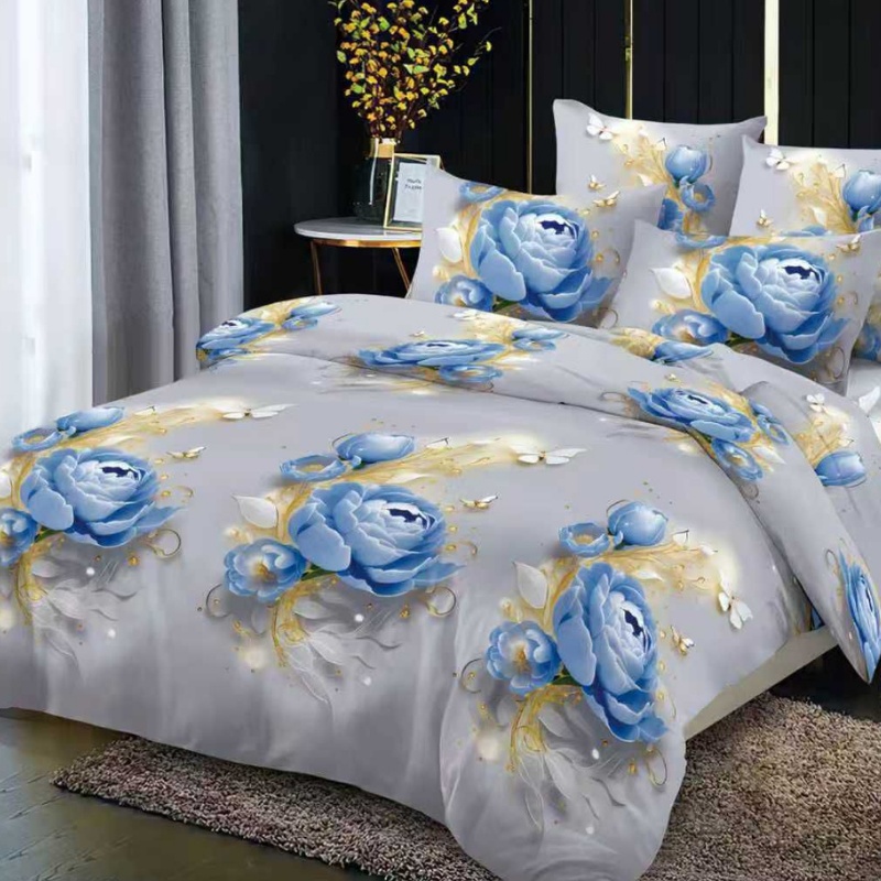 Lenjerie cu elastic 180x200cm, Opalina, 4 Piese