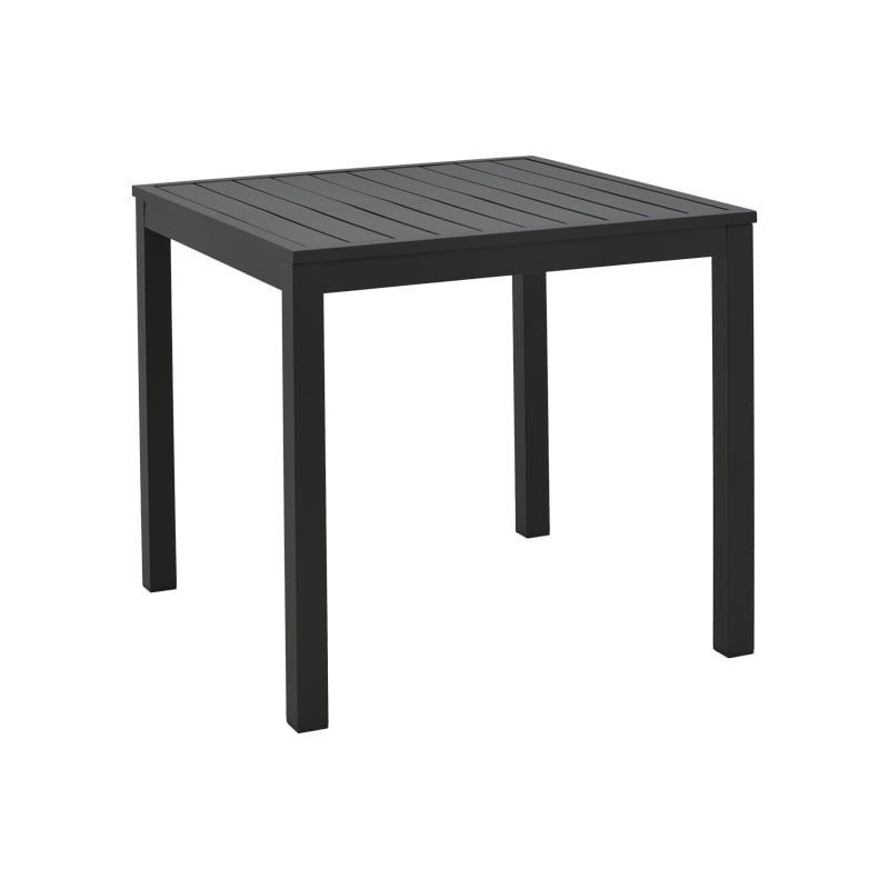Masă de exterior din aluminiu Model Kliton, Negru, 45x45x41 cm