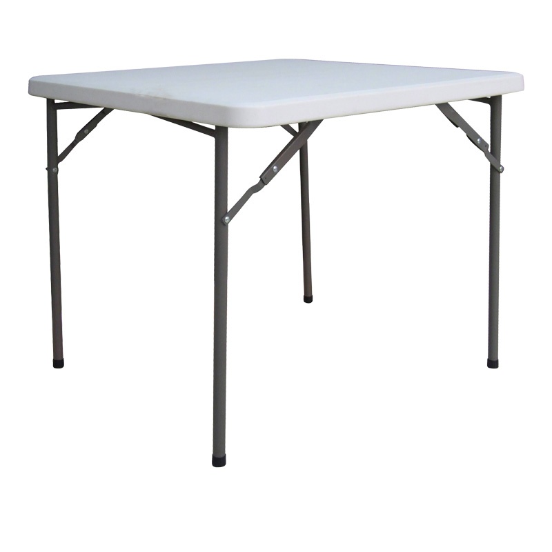 Masă de exterior pliabilă Model Comfort, Alb, 80x80x74 cm