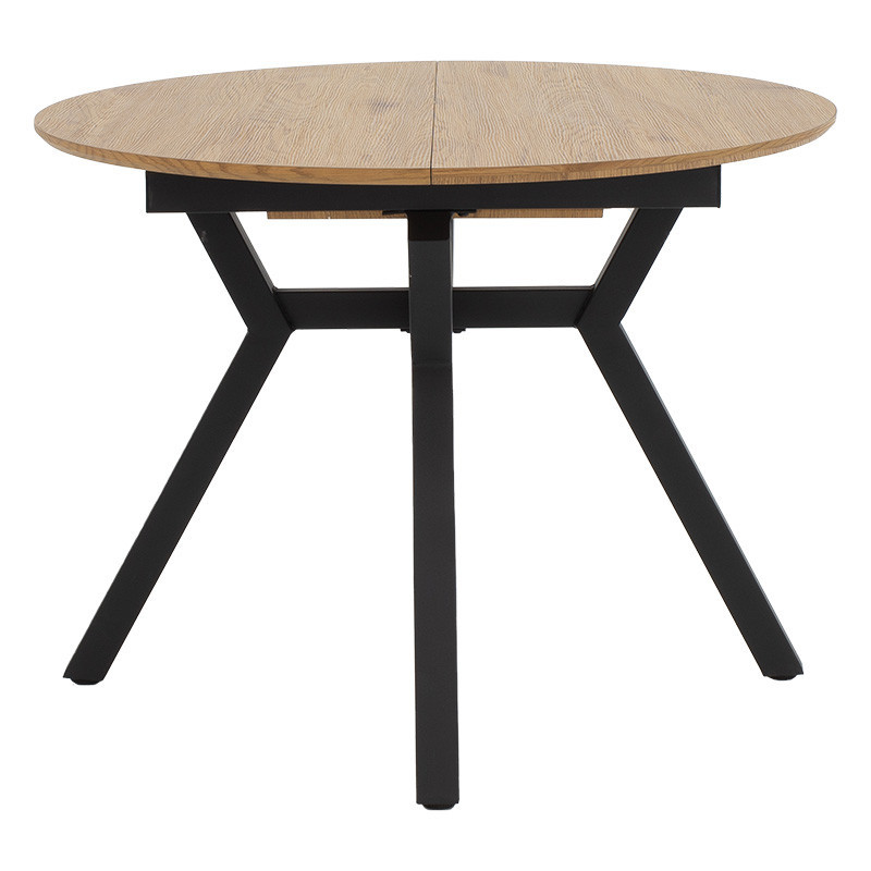 Masa Extensibila Model Cheyenne, 100-140x100x75 cm, Negru/Stejar sonoma - 3 | YEO