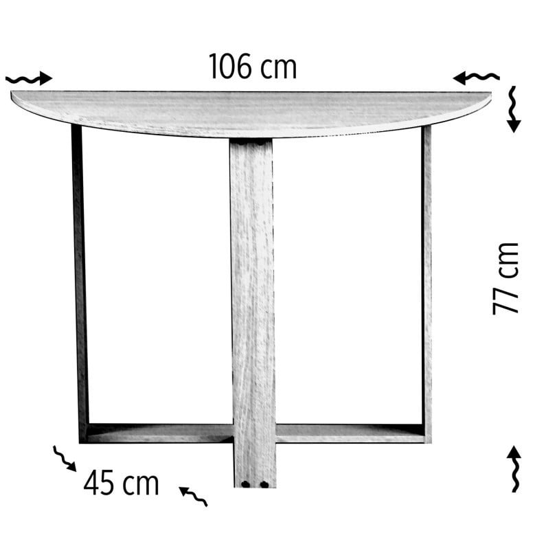 Masa Model Janelle, 106x45x77 cm, Stejar