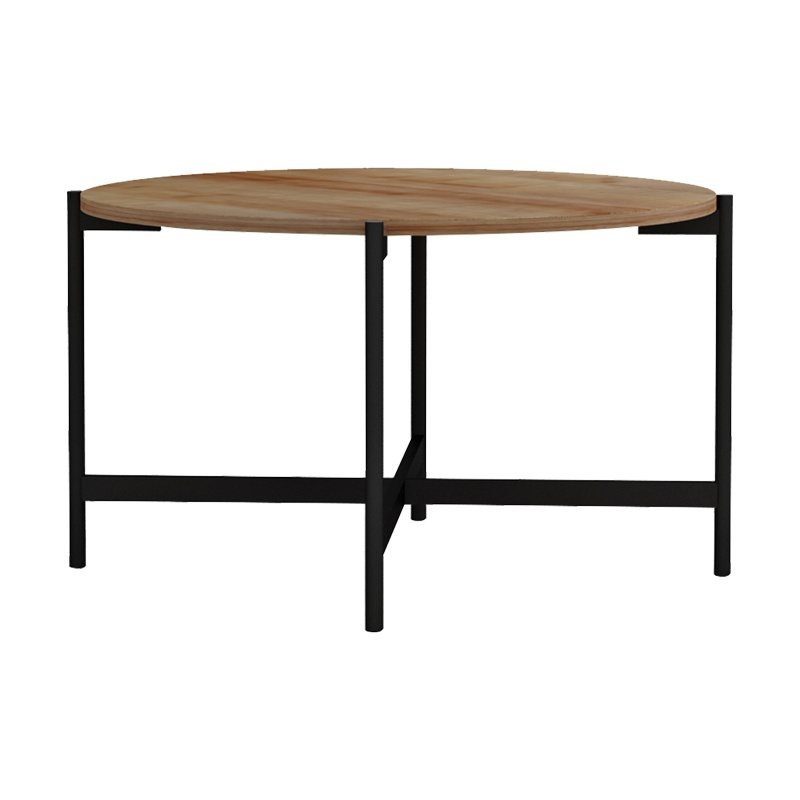 Masuta de Cafea Model Aisle, Natur/Negru, D80x45 cm