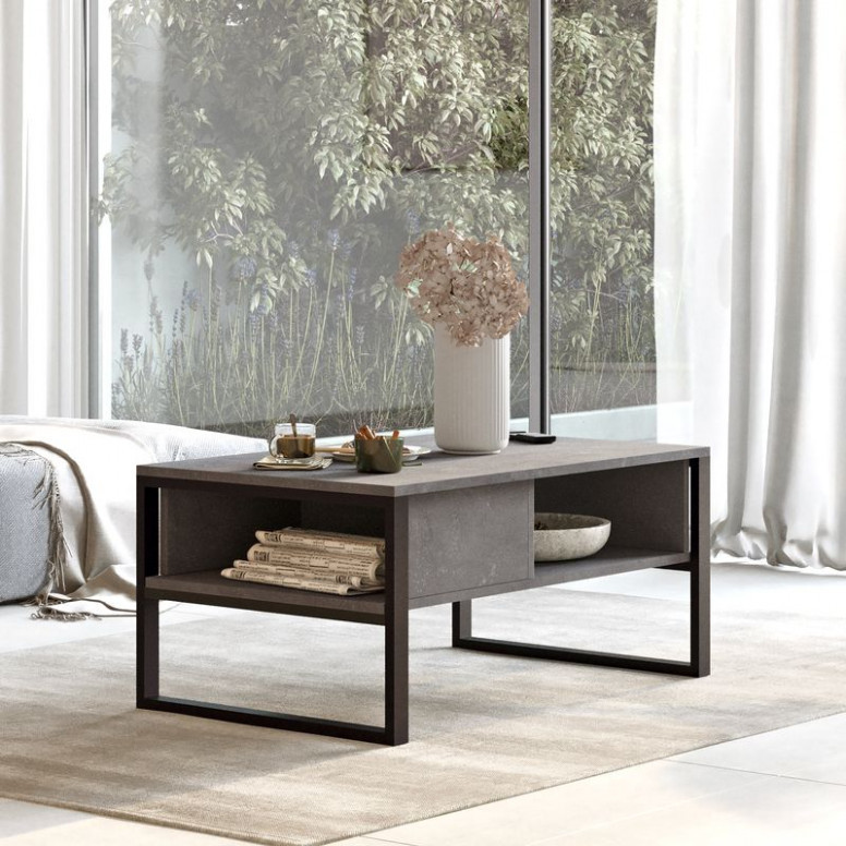 Masuta de Cafea Model Browning, 100x60x44.5 cm, Antracit - 1 | YEO