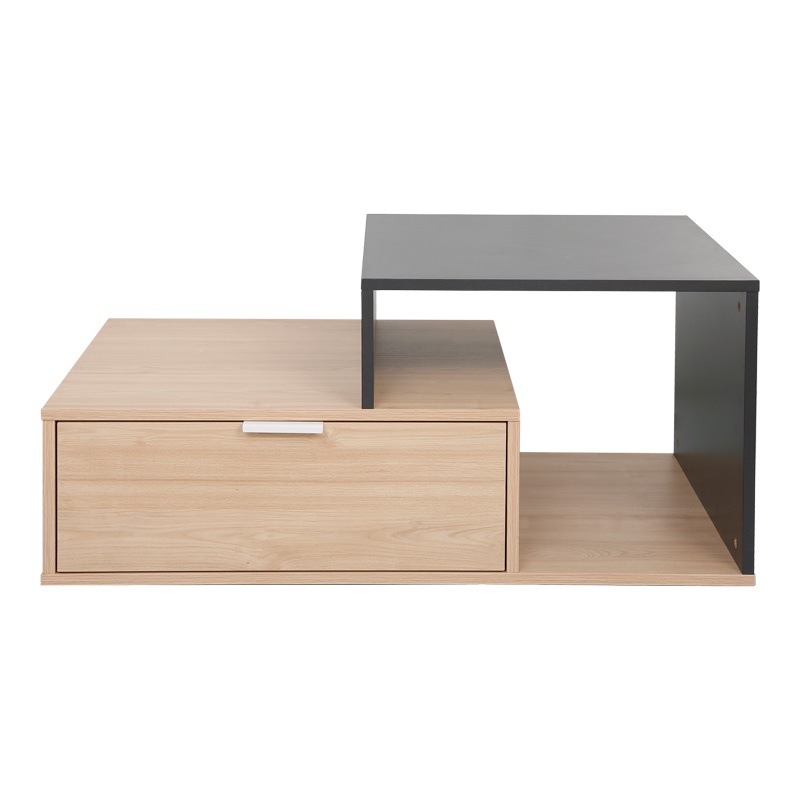 Masuta de Cafea Model Vople, Natur/Gri inchis, 90x50x40 cm - 2 | YEO