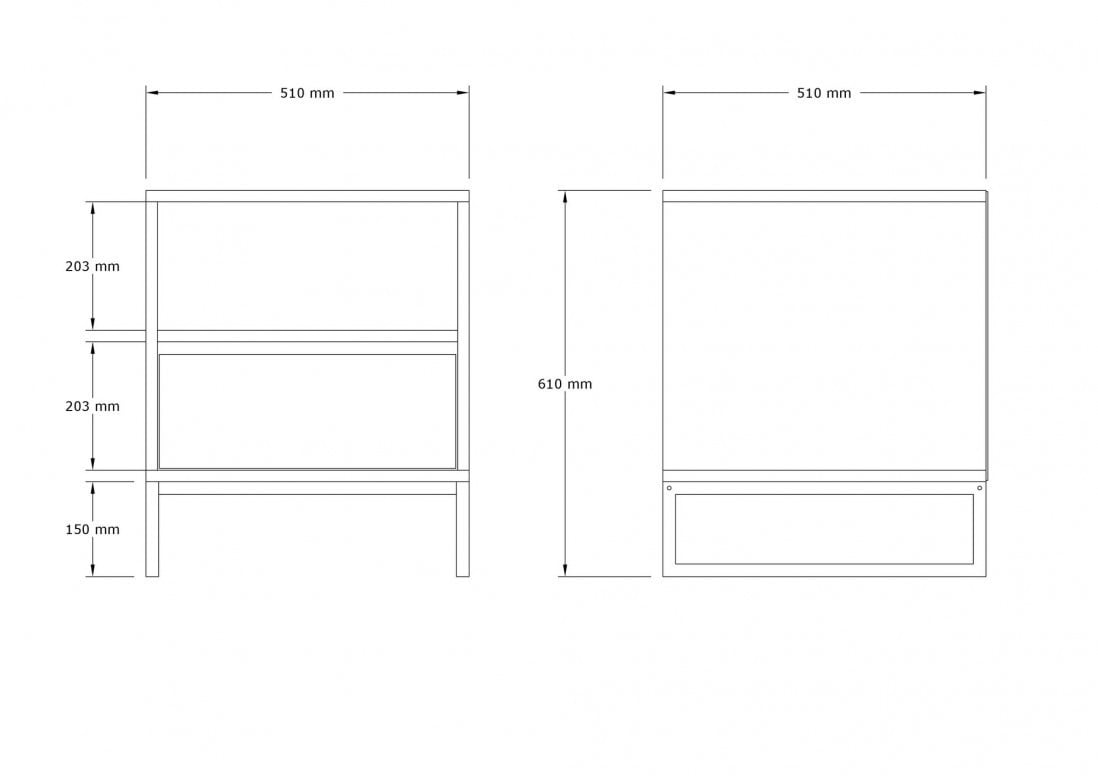 Noptiera Model Banks, Antracit, 51x51x61c,