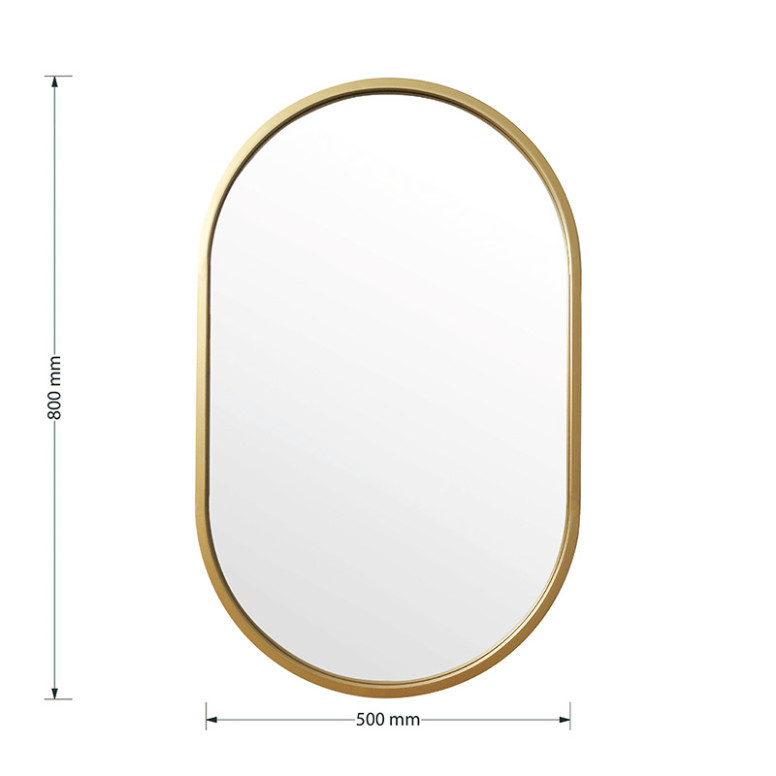 Oglinda de perete Ellipse 20769 Auriu 50x2x80cm - 3 | YEO