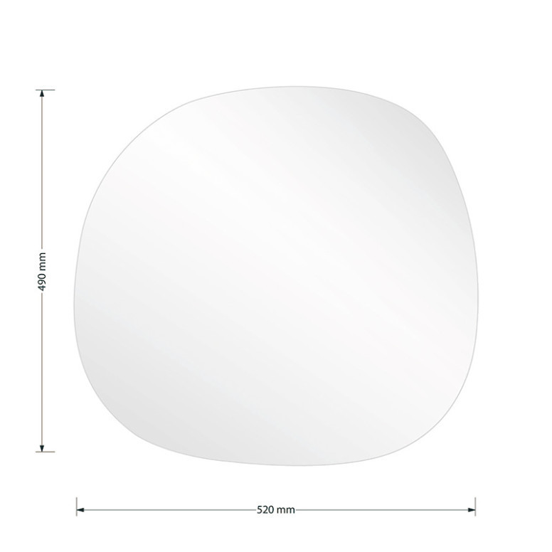 Oglinda de perete Frameless 1 20774 Negru 49x1.2x52cm - 2 | YEO