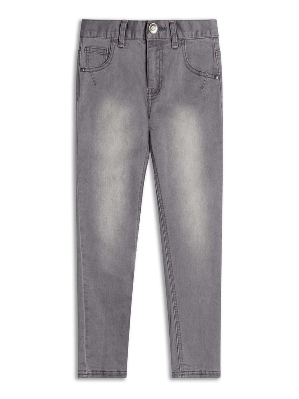 Pantaloni tip Jeans Gri - 2 | YEO