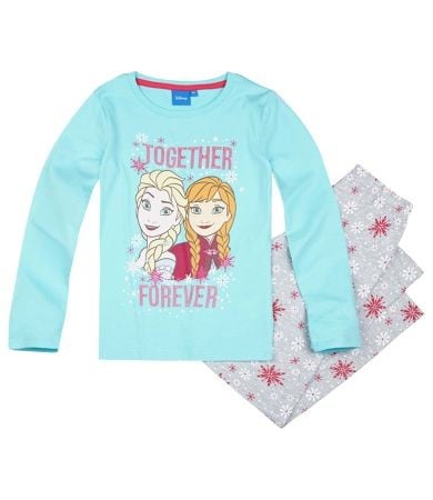 Pijama turcoaz cu maneci Lungi Frozen