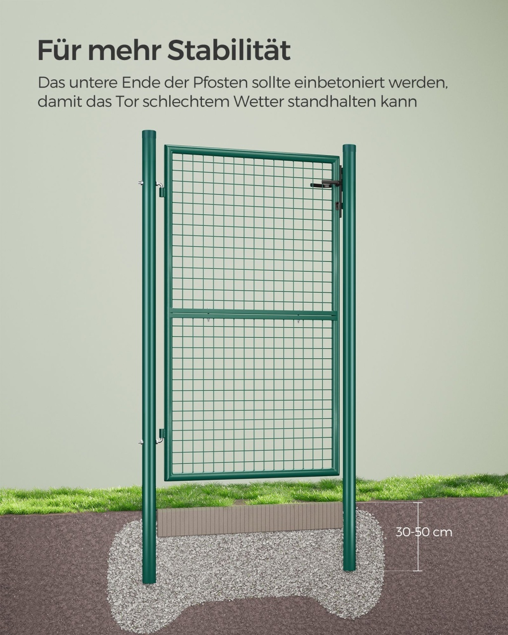 Poarta pentru gradina Songmics Verde 200x12 cm - 2 | YEO