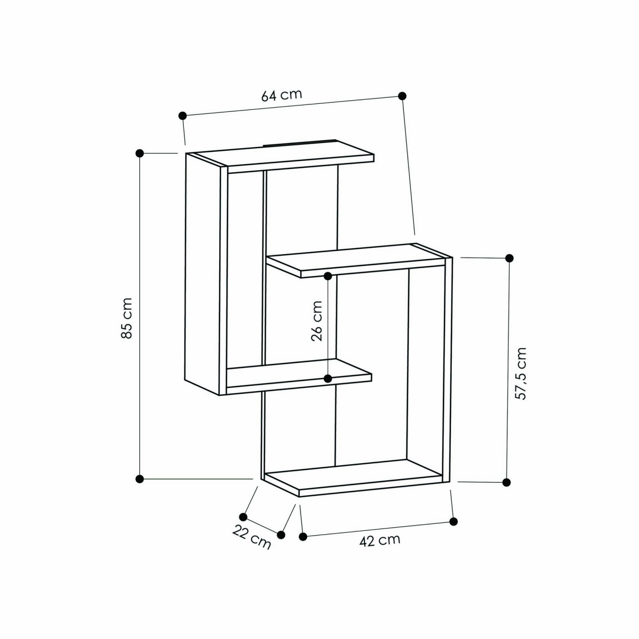 Raft Paranoid Antracit 64x85x22 cm - 4 | YEO