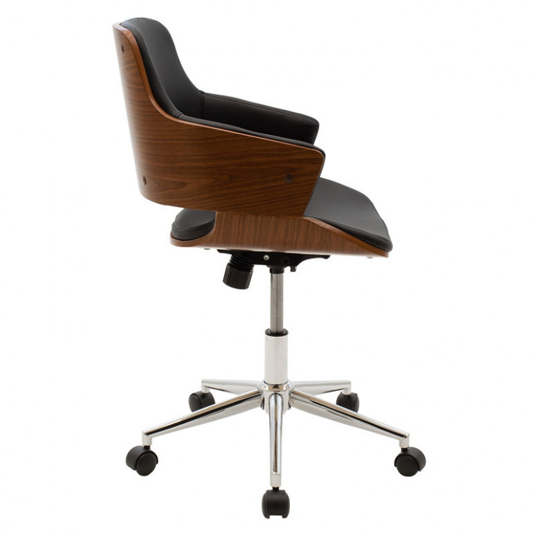Scaun Birou Fern Negru - Walnut - 2 | YEO