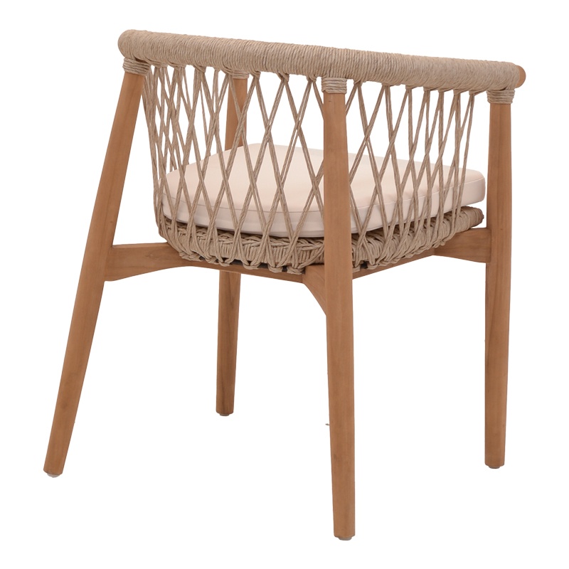 Scaun cu Brate Model Abby, Natur/Crem, 60x58x78 cm - 1 | YEO