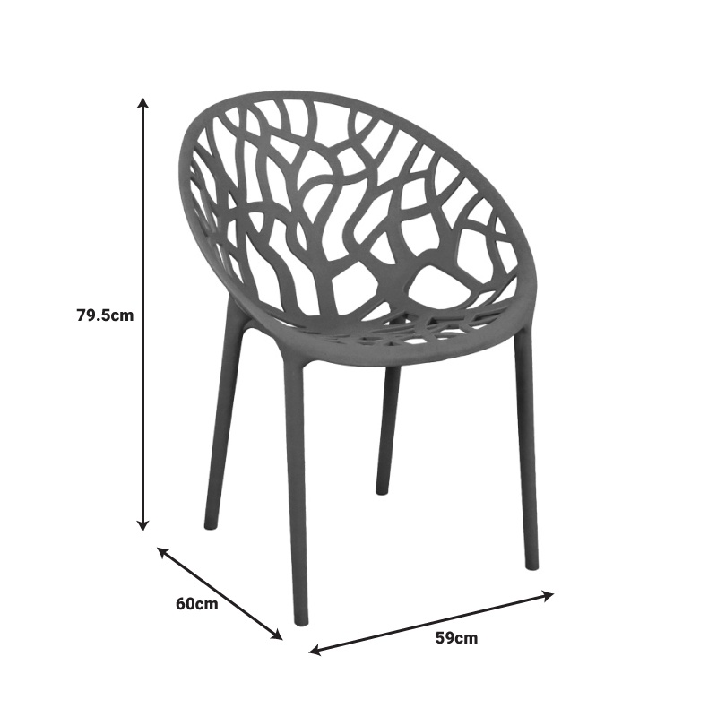 Scaun de Gradina Model Daren, Cappuccino, 59x60x79.5 cm