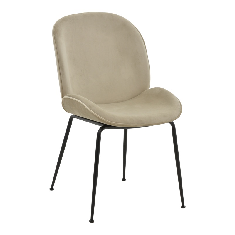 Scaun Model Adelaide, Bej/Negru, 47x64x88 cm