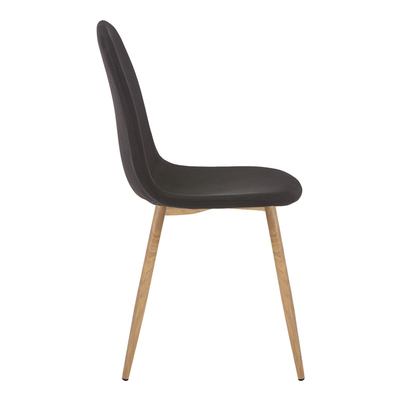 Scaun Model Bella, Antracit/Natur, 43x52x88 cm - 2 | YEO