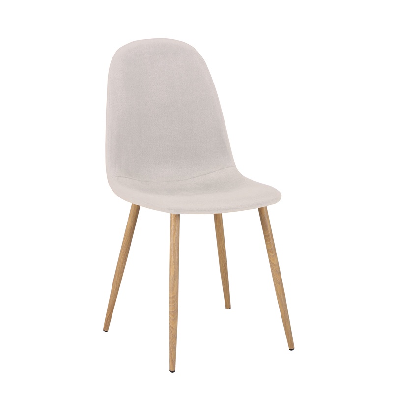 Scaun Model Bella, Gri deschis/Bej/Natur, 43x52x88 cm