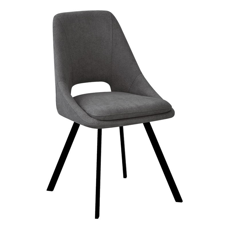 Scaun Model Initiate, Gri inchis/Negru, 48x57x85 cm