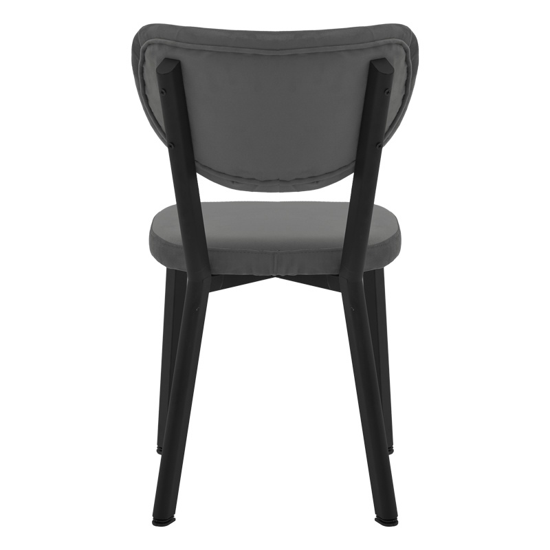 Scaun Model Joley, Negru/Gri inchis, 50x50x77.5 cm - 4 | YEO