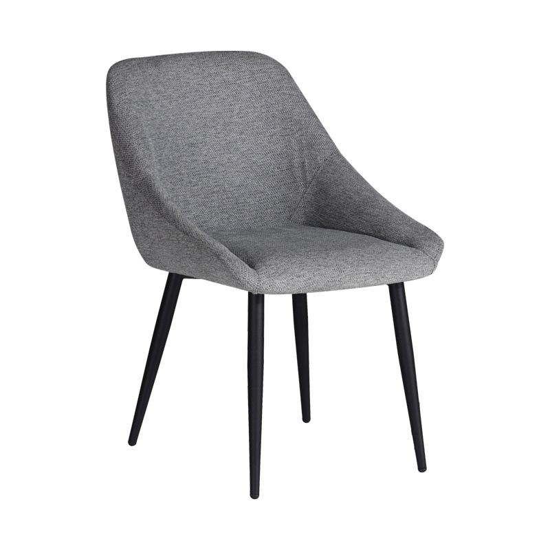Scaun Model Loukrizia, Gri deschis/Negru, 56x63.5x82 cm