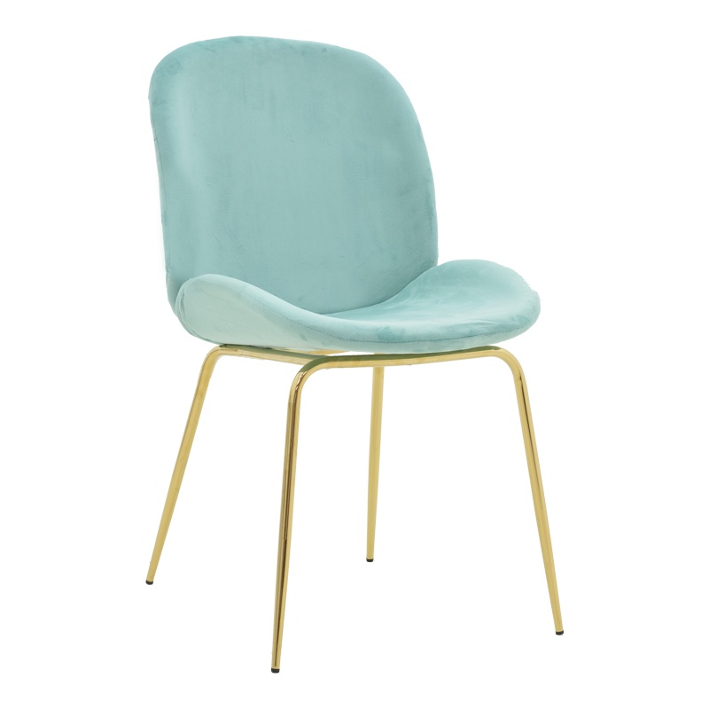 Scaun Model Maley, Verde/Auriu, 47x60x90 cm