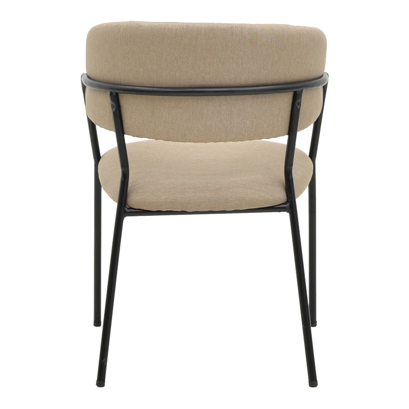 Scaun Model Morel, Bej/Negru , 55x55x76 cm - 4 | YEO