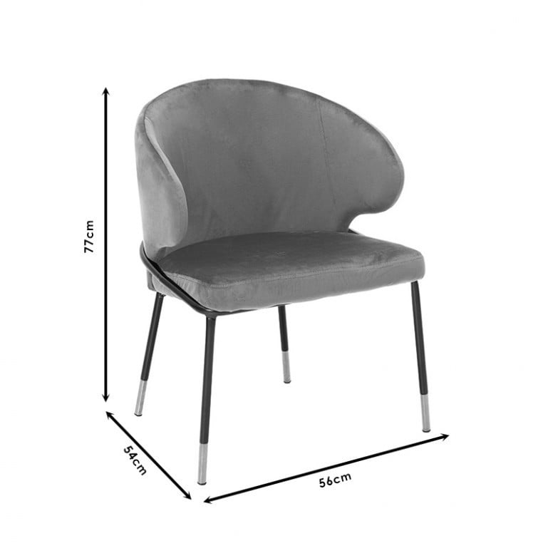 Scaun Model Nalu, Roz prafuit/Negru, 56x54x77 cm