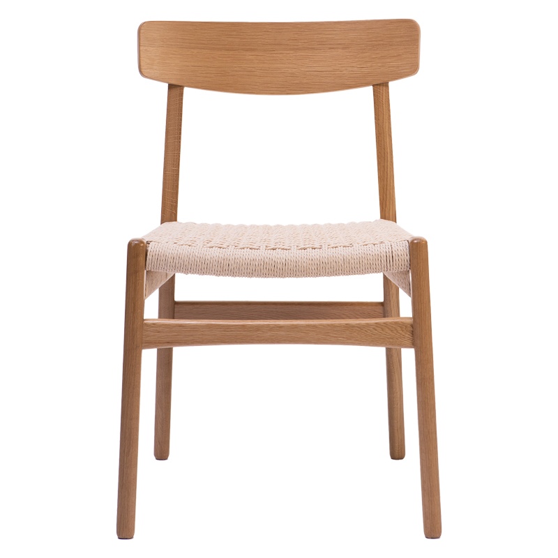 Scaun Model Safal, Stejar/Alb fildes, 51x50x78 cm - 3 | YEO