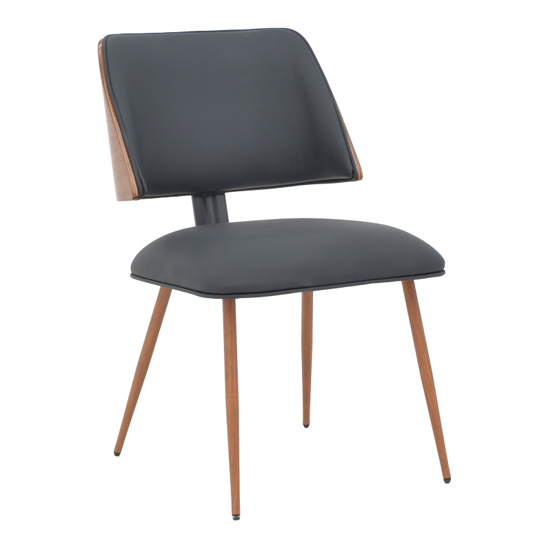 Scaun Model Ubane, Negru/Nuc, 53x62.5x85 cm