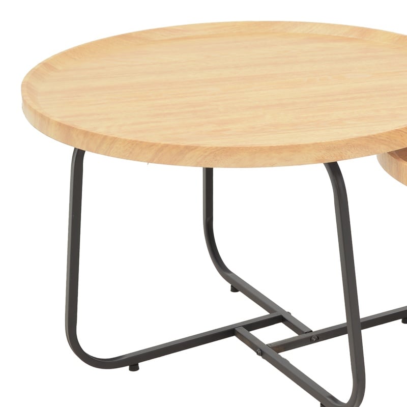 Set 2 Masute de Cafea Model Crismory, Natur/Negru - 2 | YEO