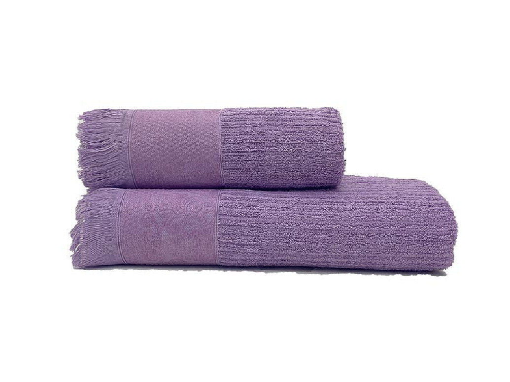 Set 2 Prosoape Biella Purple 50x100 si 70x140 cm (Bumbac 100%)