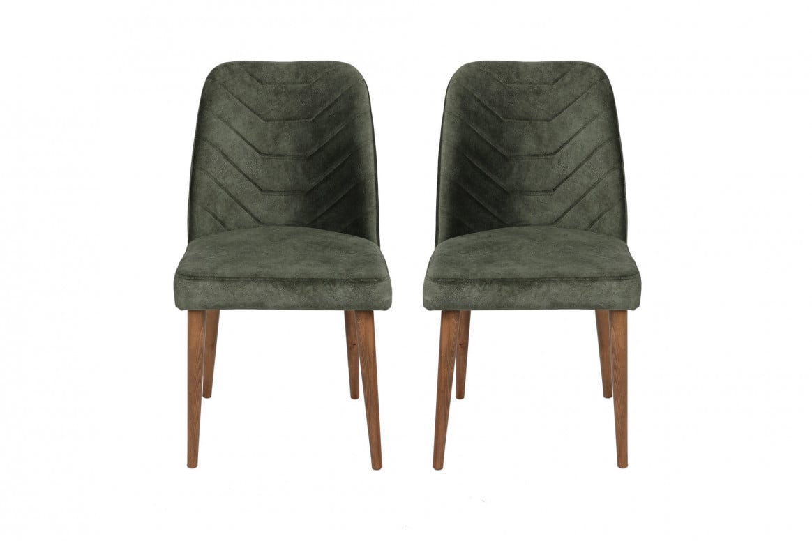 Set 2 scaune Model Dallas, Verde, 50x49x90 cm - 1 | YEO