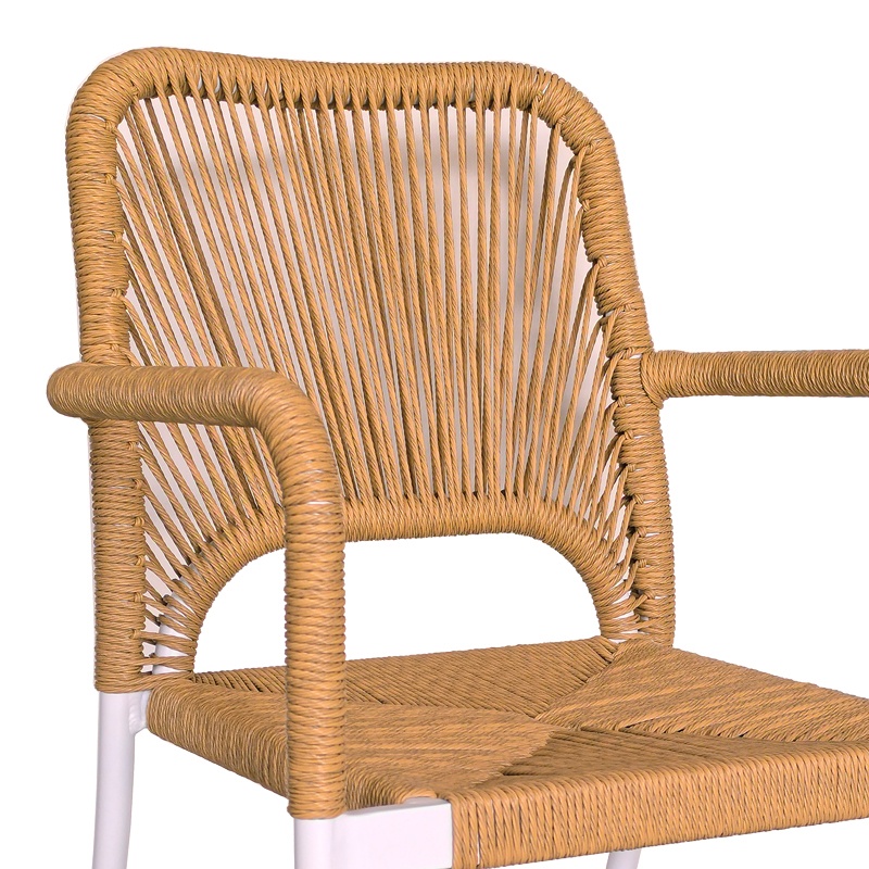 Set masă și scaune de exterior, 3 Piese, Model Kliton-Norture, Alb, 80x80x74 cm - 2 | YEO