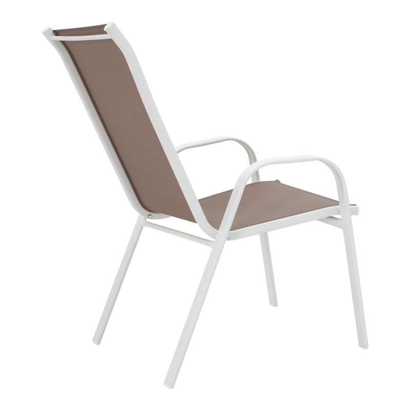 Set masă și scaune de exterior, 5 Piese, Model Calan-Ensure, Alb, 120x70x70 cm - 2 | YEO