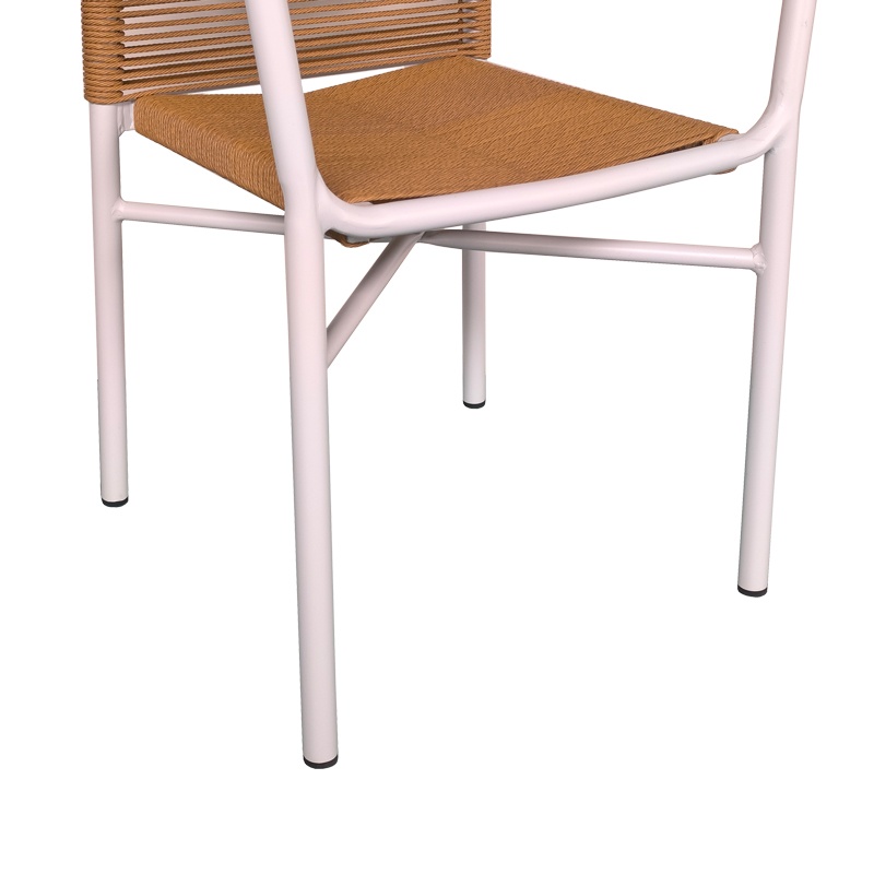 Set masă și scaune de exterior, 5 Piese, Model Kliton, Alb, 80x80x74 cm - 3 | YEO