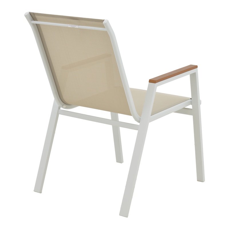 Set masă și scaune de exterior, 5 Piese, Model Kliton-Azelie, Alb, 80x80x74 cm - 2 | YEO