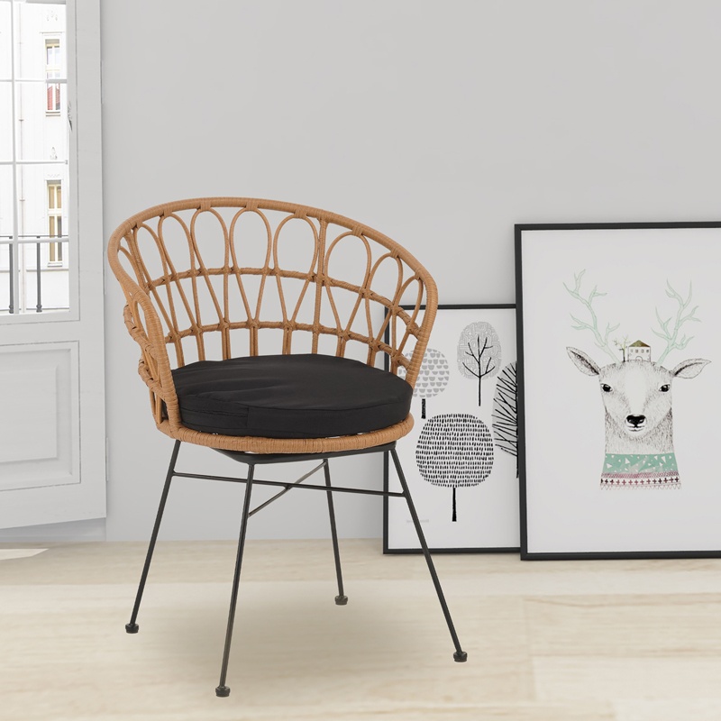 Set masă și scaune de exterior, 5 Piese, Model Thorio-Felicia, Antracit/Natural, 160x90x75 cm - 2 | YEO