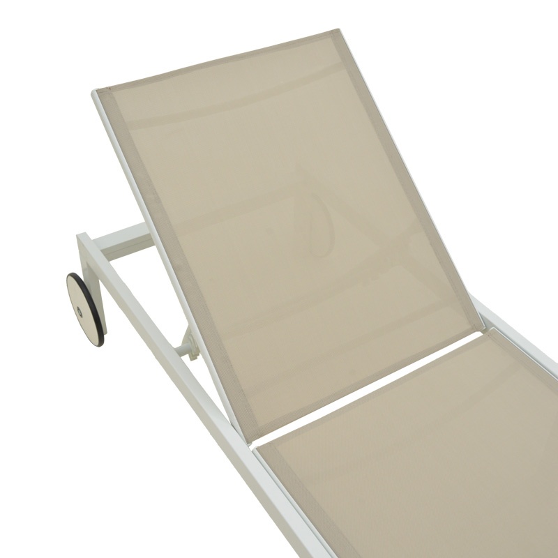 Șezlong Model Mailo, Alb, 71x206x30 cm - 4 | YEO