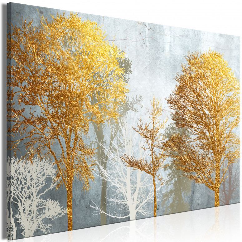 Tablou - Hoarfrost and Gold (1 Part) Wide 90x60 cm