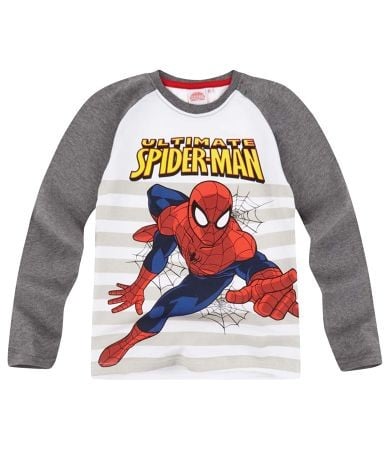 Tricou alb cu maneca lunga Spider-Man