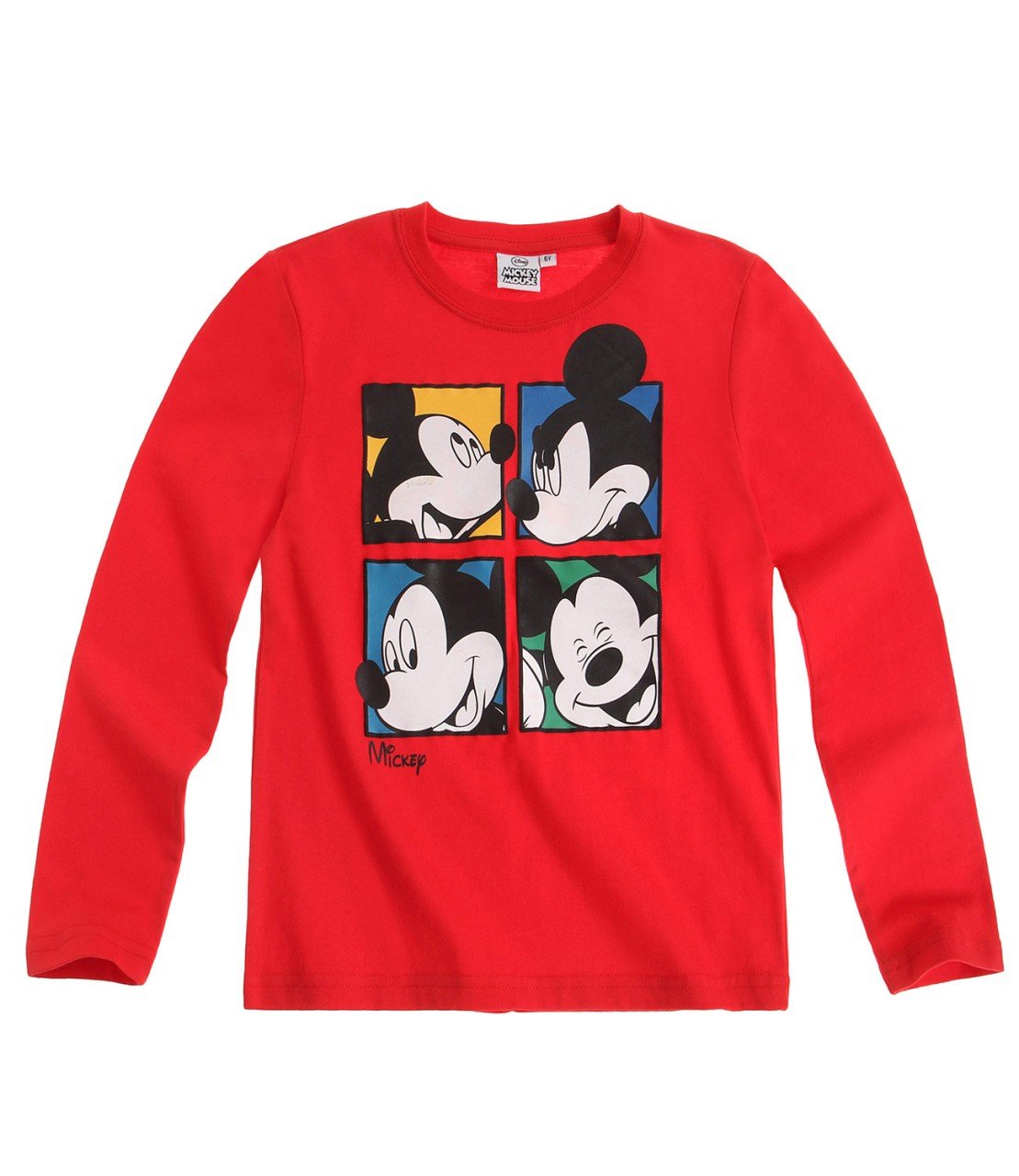 Tricou rosu cu maneca lunga Mickey Mouse