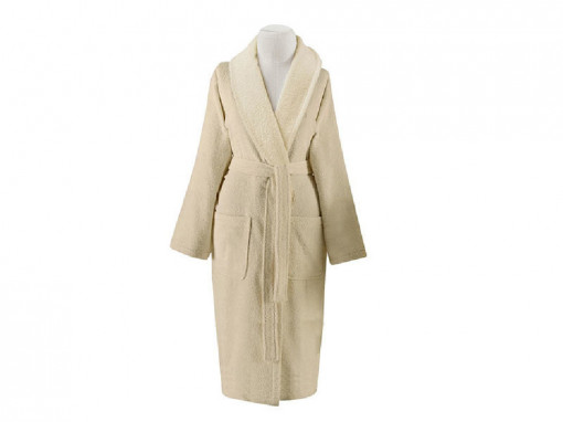 Halat de baie Unisex Salyaka Camel, Marime L / XL (Bumbac 100%)