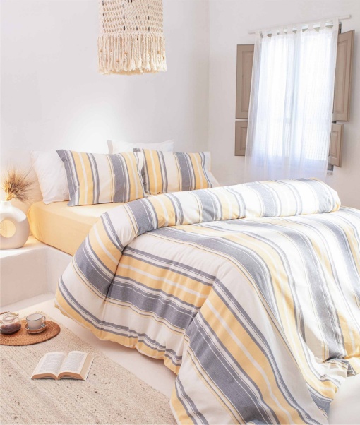 Lenjerie de pat dublu Model Viento Yellow