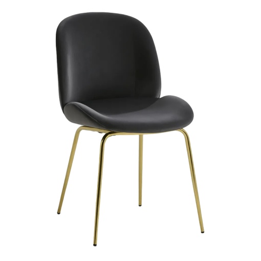 Scaun Model Maley, Gri inchis/Auriu, 47x60x90 cm
